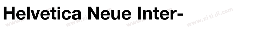 Helvetica Neue Inter字体转换